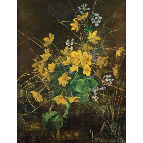 G. CHOPARD : Sumpfdotterblumen am Bachufer (DOBIASCHOFSKY AUKTIONEN AG)