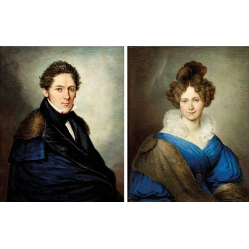 FRIDOLIN OTT : Portr�ts der Familie von Gonzenbach. Gegenst�cke (DOBIASCHOFSKY AUKTIONEN AG)