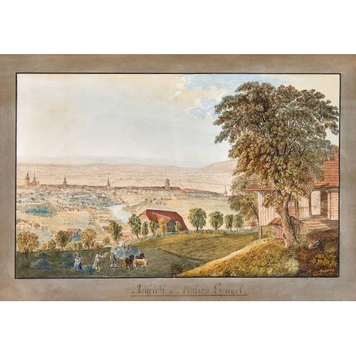 18./19. JH. SCHWEIZ : 'Ansicht vom Untern Spiegel' (DOBIASCHOFSKY AUKTIONEN AG)