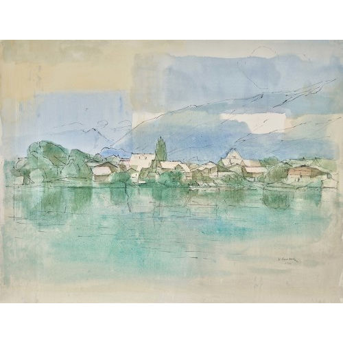 VICTOR SURBEK : Dorf am See (DOBIASCHOFSKY AUKTIONEN AG)