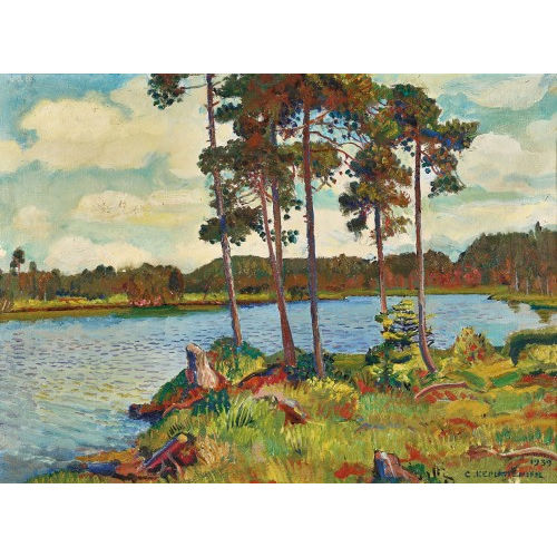 CHARLES L'EPLATTENIER : '�tang de la Gruy�re' (DOBIASCHOFSKY AUKTIONEN AG)