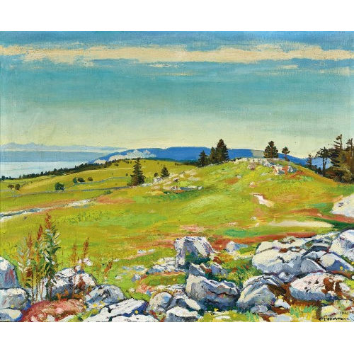 CHARLES L'EPLATTENIER : Mont Racine et Alpes (DOBIASCHOFSKY AUKTIONEN AG)