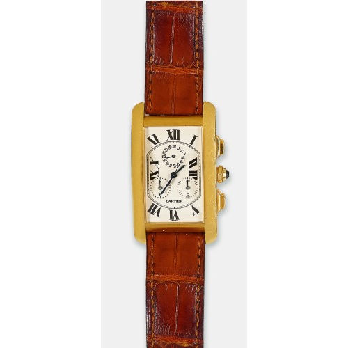 HERRENARMBANDUHR : Cartier, Tank Am�ricaine, um 2000 (DOBIASCHOFSKY AUKTIONEN AG)