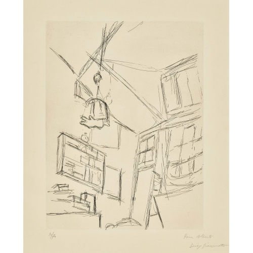 ALBERTO GIACOMETTI : 'Version depuis le lit dans la chambre...' (DOBIASCHOFSKY AUKTIONEN AG)