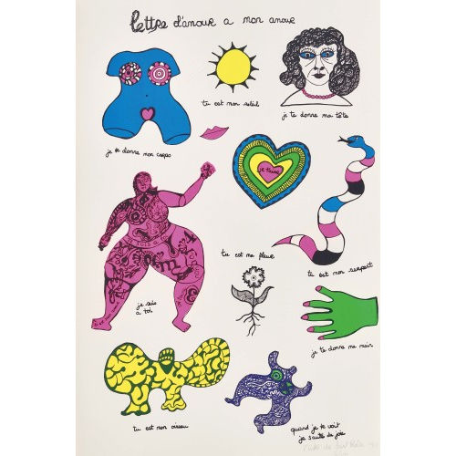 NIKI DE SAINT PHALLE : 'Lettre d'amour � mon amour' (DOBIASCHOFSKY AUKTIONEN AG)