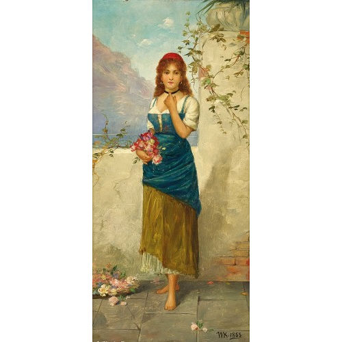 WILHELM VON KAULBACH : 'Blumenm�dchen' (DOBIASCHOFSKY AUKTIONEN AG)