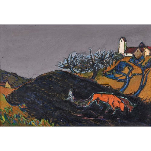 GOTTFRIED TRITTEN : Landschaft in Obert�llingen bei L�rrach (DOBIASCHOFSKY AUKTIONEN AG)