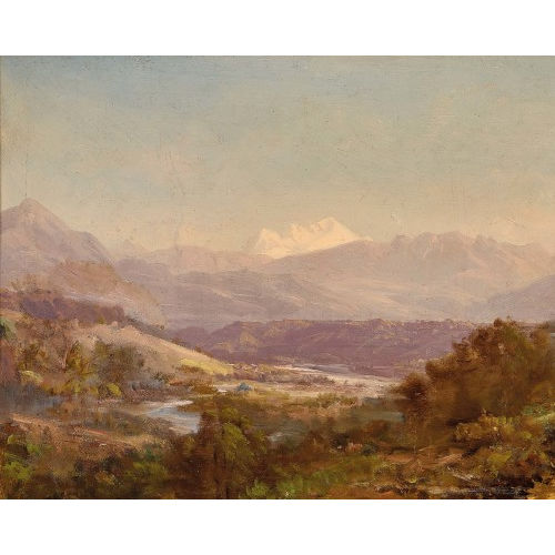 JEAN PHILIPPE GEORGE-JULLIARD : Vue sur le Mont-Blanc (DOBIASCHOFSKY AUKTIONEN AG)