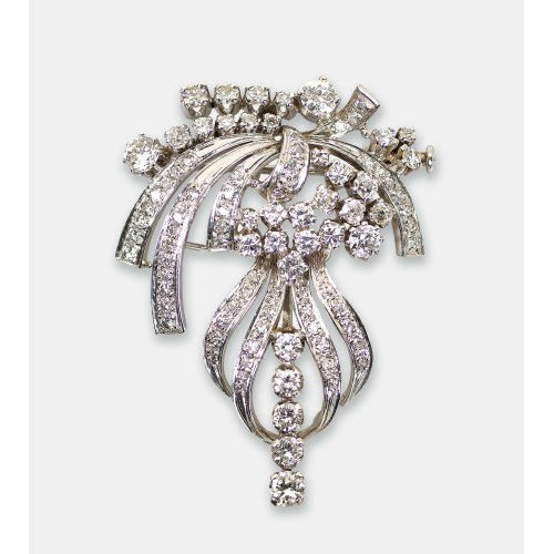 DIAMANT-BROSCHE : (DOBIASCHOFSKY AUKTIONEN AG)
