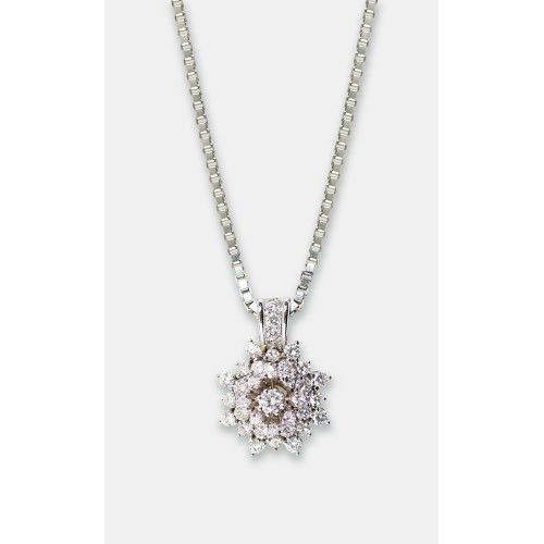 DIAMANT-ANH�NGER MIT KETTE : (DOBIASCHOFSKY AUKTIONEN AG)
