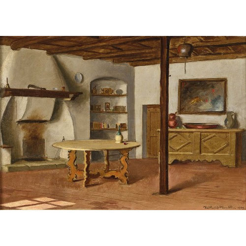 NIKLAUS STOECKLIN : B�uerliches Interieur (DOBIASCHOFSKY AUKTIONEN AG)