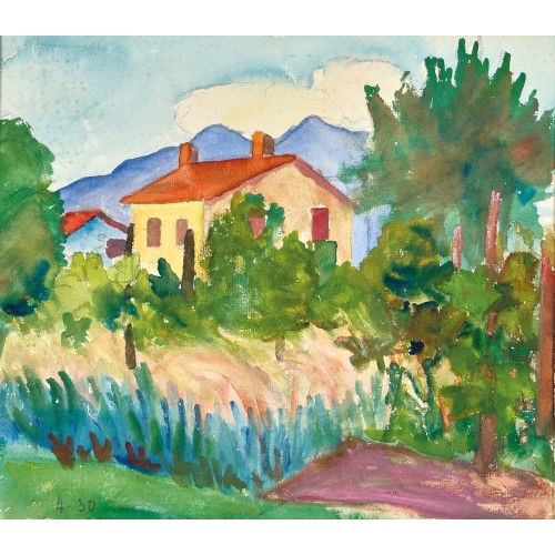 HERMANN HESSE : Tessiner Landschaft mit einem Haus (DOBIASCHOFSKY AUKTIONEN AG)