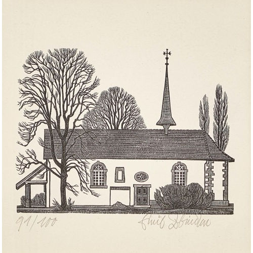 EMIL ZBINDEN : 'Lyss, Kapelle' (DOBIASCHOFSKY AUKTIONEN AG)