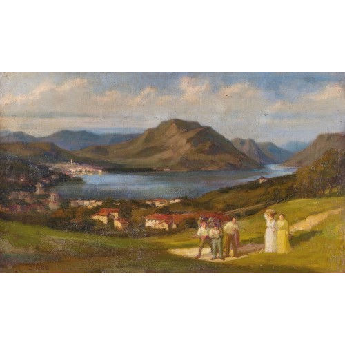 JULES �MILE ZINGG : Blick auf den Luganersee (DOBIASCHOFSKY AUKTIONEN AG)
