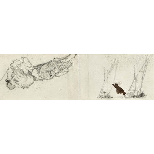 FRAN�OIS BOCION : Zwei Schiffe. / Schlafende Fischer (DOBIASCHOFSKY AUKTIONEN AG)