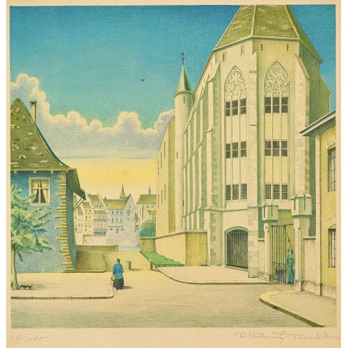NIKLAUS STOECKLIN : Die Klingentalkirche in Basel (DOBIASCHOFSKY AUKTIONEN AG)