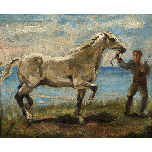 RUDOLF KOLLER : Mann mit Schimmel (DOBIASCHOFSKY AUKTIONEN AG)