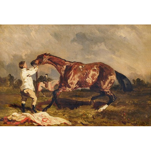 ALFRED (AUCH DE DREUX DEDREUX : Reiter mit scheuendem Pferd (DOBIASCHOFSKY AUKTIONEN AG)