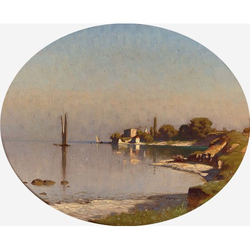 ALBERT HENRY JOHN GOS : 'Yvoire (Lac L�man)' (DOBIASCHOFSKY AUKTIONEN AG)