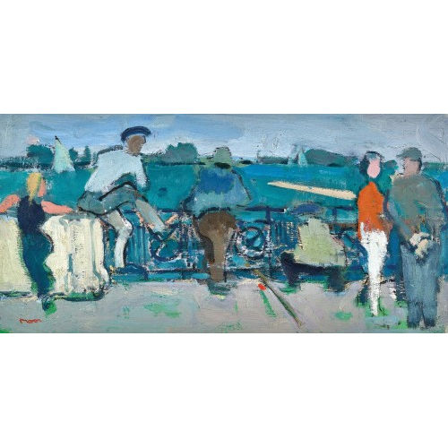 KARL MOOR : 'P�cheur au bord du Lac de Gen�ve' (DOBIASCHOFSKY AUKTIONEN AG)