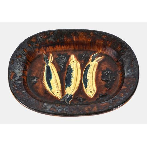 PABLO PICASSO : Platte 'Trois Sardines', um 1948 (DOBIASCHOFSKY AUKTIONEN AG)