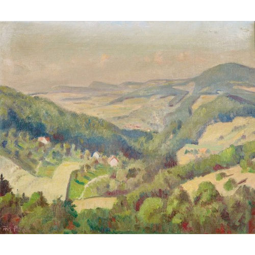 FRITZ P�MPIN : 'Aussicht von der Saalh�he' (DOBIASCHOFSKY AUKTIONEN AG)