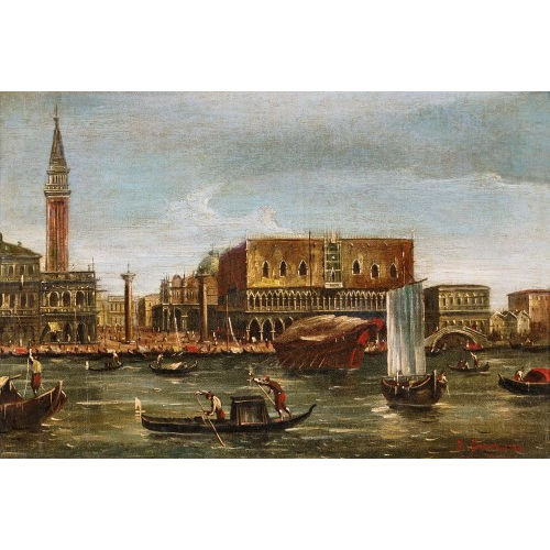 F. GUARANA : Il molo dal bacino di San Marco (DOBIASCHOFSKY AUKTIONEN AG)