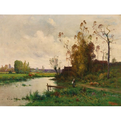 MARIE CHARVET : Au bord de la rivi�re (DOBIASCHOFSKY AUKTIONEN AG)