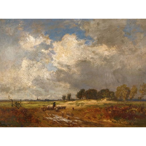 PHILIPP R�TH : Weite Landschaft mit Hirte und Schafherde (DOBIASCHOFSKY AUKTIONEN AG)