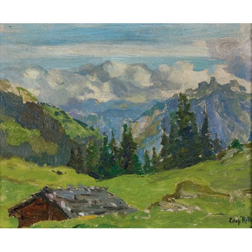 CASPAR RITTER : Sommerliche Berglandschaft (DOBIASCHOFSKY AUKTIONEN AG)