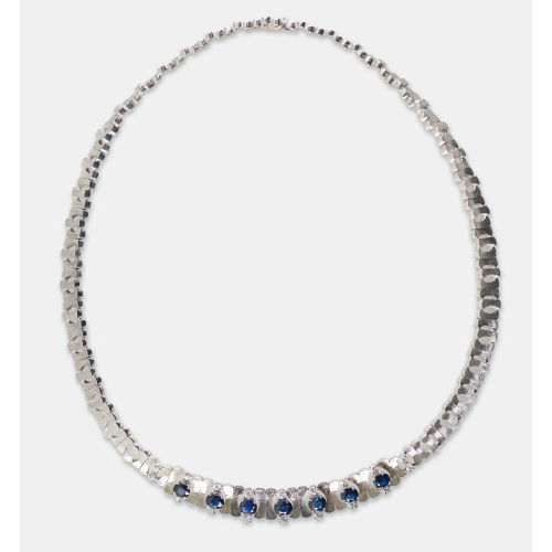SAPHIR-BRILLANT-COLLIER : (DOBIASCHOFSKY AUKTIONEN AG)