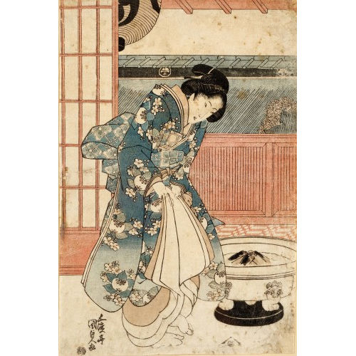 UTAGAWA KUNISADA : Kurtisane (DOBIASCHOFSKY AUKTIONEN AG)