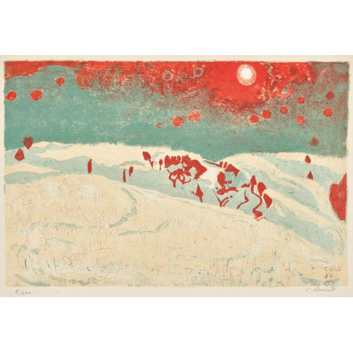 CUNO AMIET : 'Sonnenuntergang in Schneelandschaft' (DOBIASCHOFSKY AUKTIONEN AG)