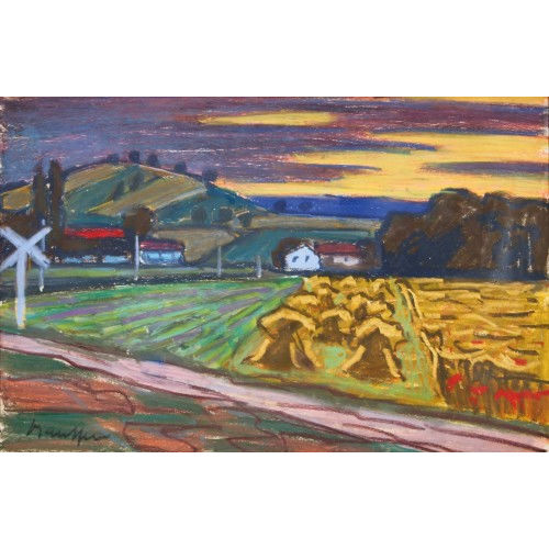 FRED STAUFFER : Sommerliche Feldlandschaft (DOBIASCHOFSKY AUKTIONEN AG)