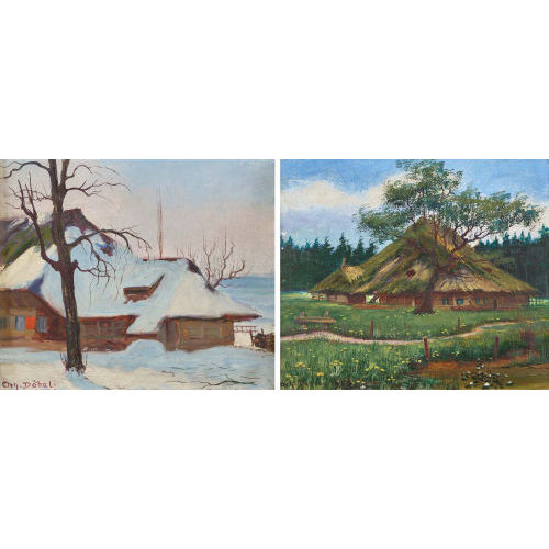 JOHANN OTHMAR D�BELI : Reetdachhaus im Winter und Sommer. Gegenst�cke (DOBIASCHOFSKY AUKTIONEN AG)