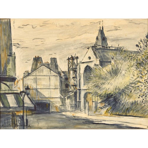 AUR�LE-REN� BARRAUD : 'La Rue Mouffetard (Paris)' (DOBIASCHOFSKY AUKTIONEN AG)
