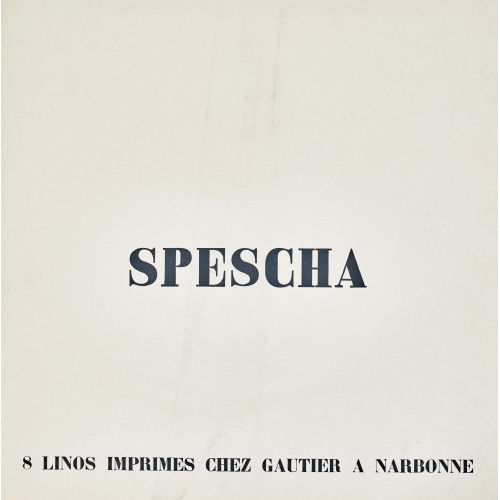 MATIAS SPESCHA : '8 linos imprim�s chez Gautier a Narbonne' (DOBIASCHOFSKY AUKTIONEN AG)
