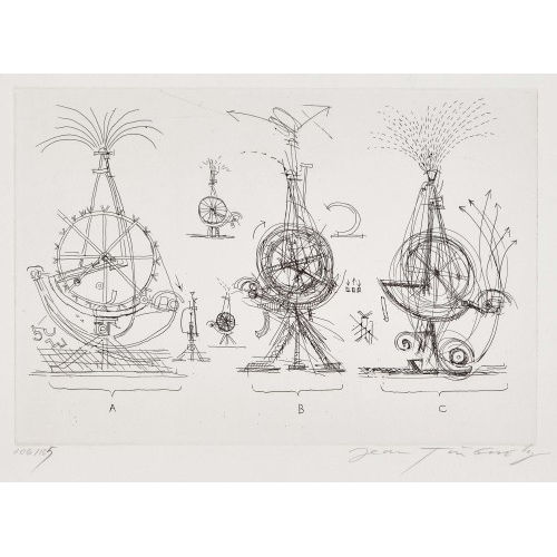 JEAN TINGUELY : 'Skizze zu Brunnenskulptur in Basel' (DOBIASCHOFSKY AUKTIONEN AG)