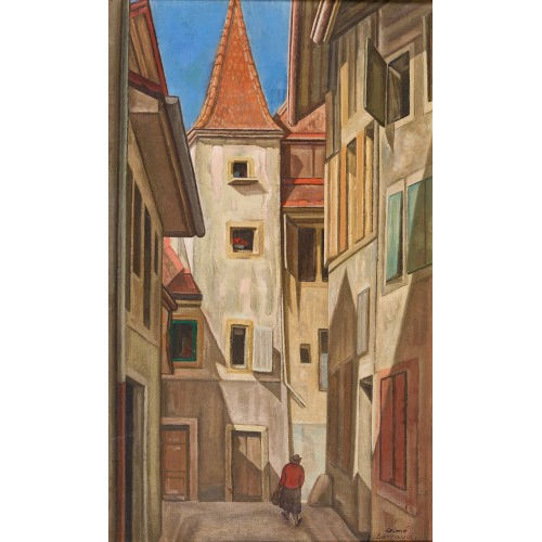 AIM� VICTOR BARRAUD : La rue (DOBIASCHOFSKY AUKTIONEN AG)