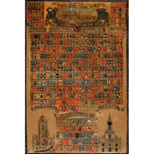 18. JH. SCHWEIZ : 'Wappen aller Regiments Fechigen Geschlechtren der Stadt Bern. Geschlechts Wappen aller Ewigen Einwohneren der Stadt Bern' (DOBIASCHOFSKY AUKTIONEN AG)
