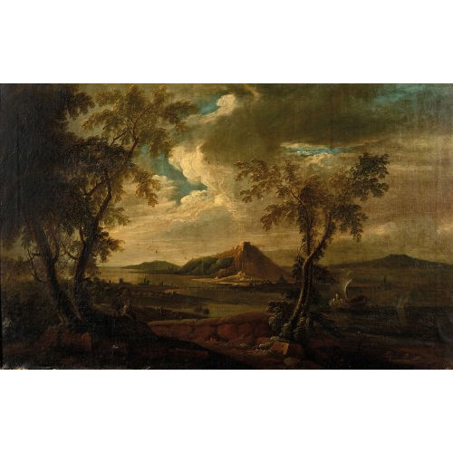 18. JH. ITALIEN : Weite Landschaft mit Br�cke (DOBIASCHOFSKY AUKTIONEN AG)