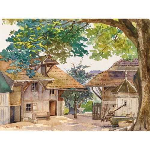 19. JH. SCHWEIZ : Sommerliche Bauernhofpartie (DOBIASCHOFSKY AUKTIONEN AG)