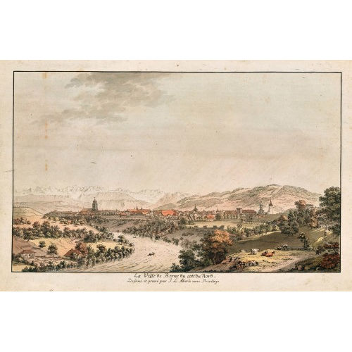 JOHANN LUDWIG ABERLI : 'La Ville de Berne du c�t� du Nord' (DOBIASCHOFSKY AUKTIONEN AG)