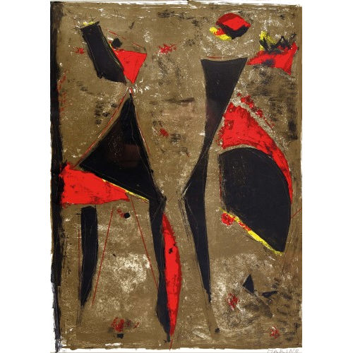 MARINO MARINI : 'Cavalier noir et rouge sur fond brun' (DOBIASCHOFSKY AUKTIONEN AG)