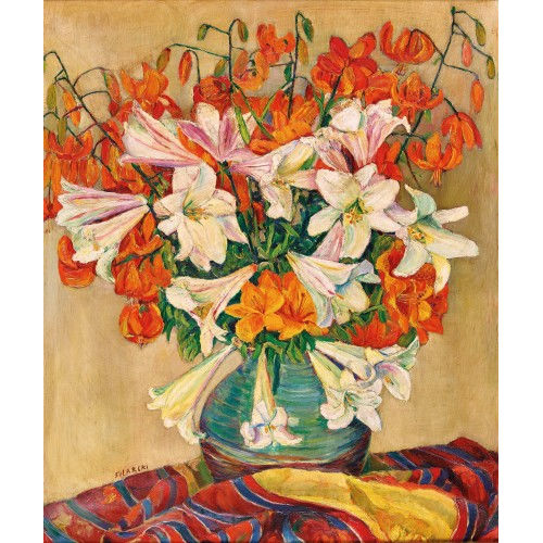 DIRK FILARSKI : Stillleben mit Lilien in Vase (DOBIASCHOFSKY AUKTIONEN AG)