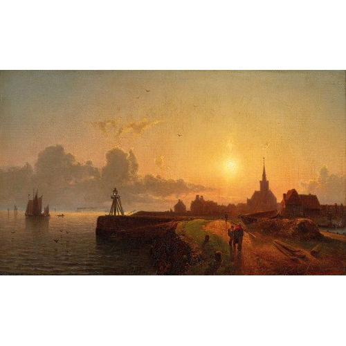 CARL ADLOFF : K�stenlandschaft im Abendrot (DOBIASCHOFSKY AUKTIONEN AG)