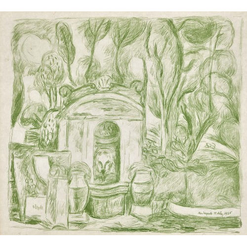 HANS PURRMANN : Brunnen in Levento-Montagnola (DOBIASCHOFSKY AUKTIONEN AG)