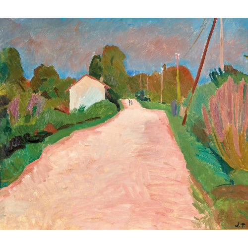 JOHN TORCAPEL : 'Paysage - route et maison' (DOBIASCHOFSKY AUKTIONEN AG)