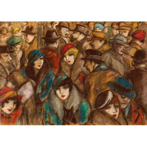 LUCIEN ELLER ROUDIER : La foule (DOBIASCHOFSKY AUKTIONEN AG)