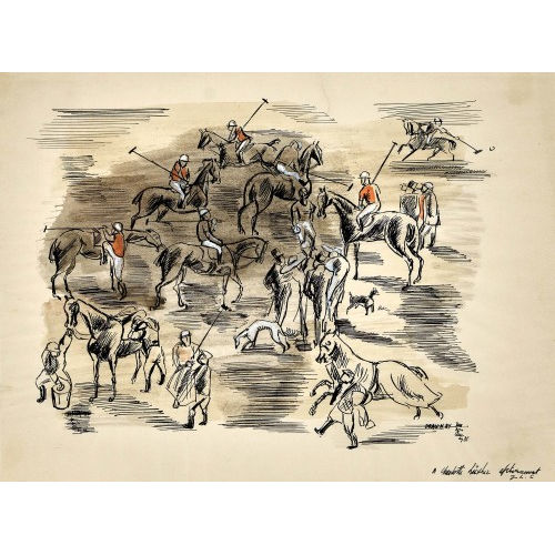 JEAN LOUIS CLERC : Polospieler (DOBIASCHOFSKY AUKTIONEN AG)
